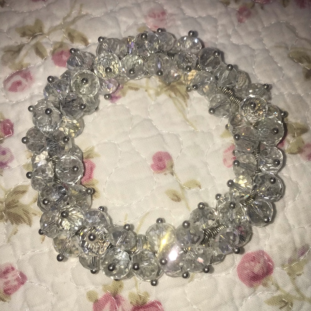 Clear Crystal beaded bracelet